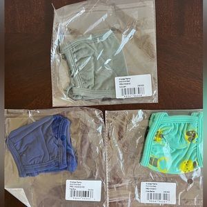 Set of 3 kickee pants organic cotton kids masks.